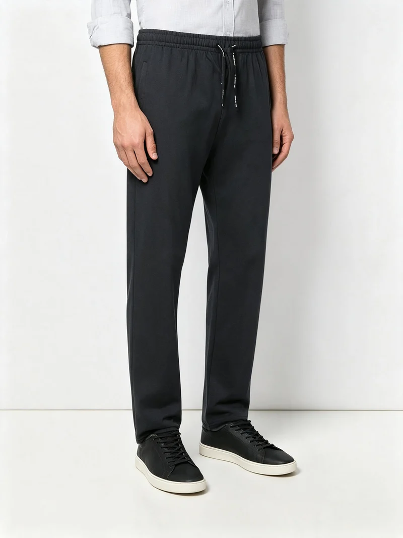 Pantaloni sportivi da uomo in cotone - blu scuro