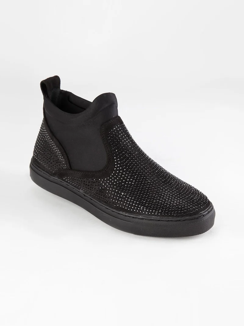 Scarpe con strass - nero