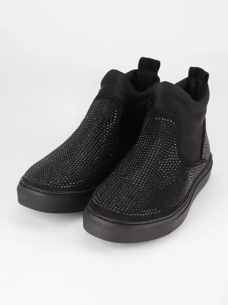 Scarpe con strass - nero