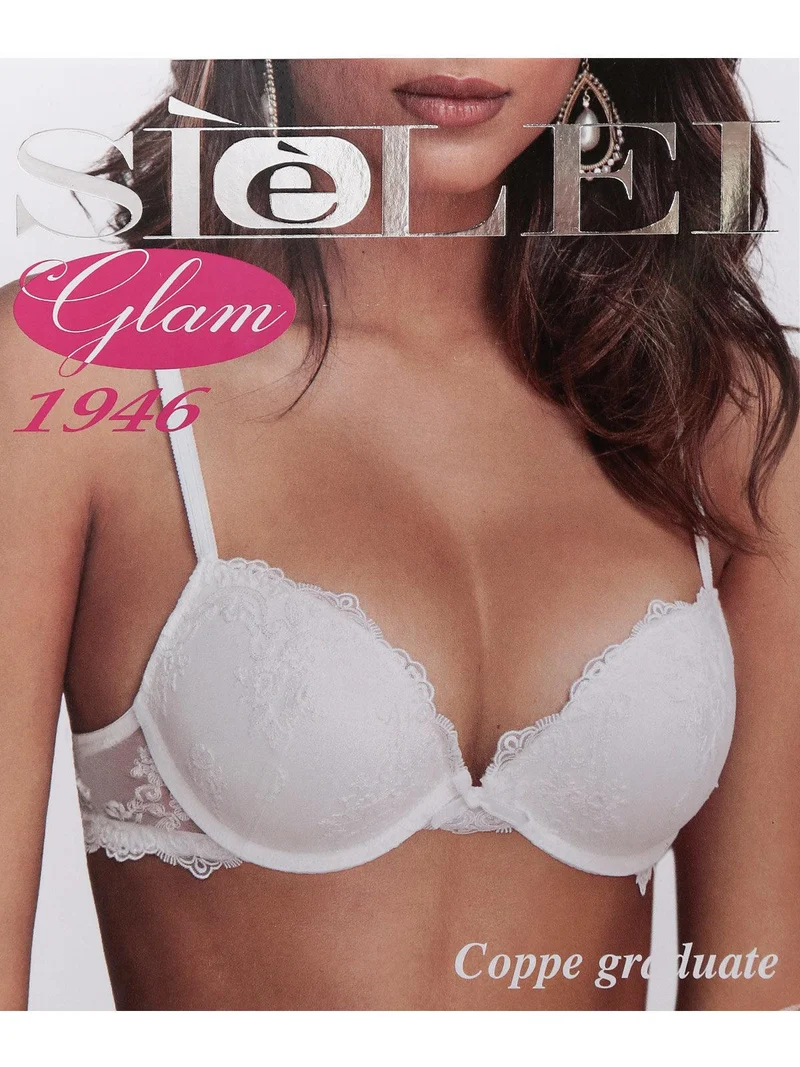 Reggiseno push up in pizzo con ferretto 1946 - nero