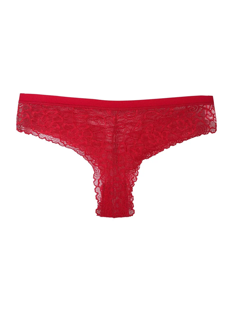 Brasiliana in pizzo - rosso