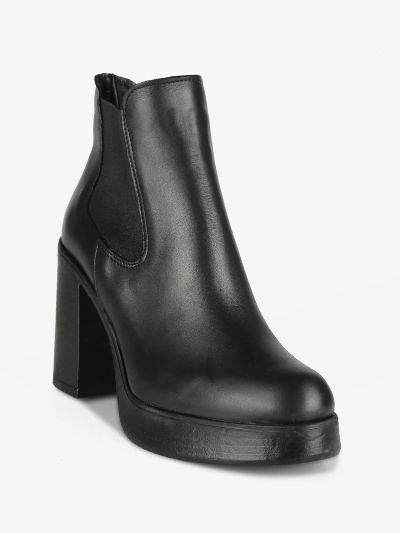 Tronchetto Chelsea in pelle donna - nero
