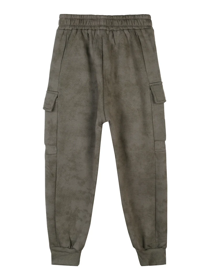 Pantaloni da ragazzo con tasconi e polsini - militare