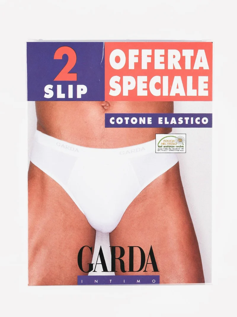 Slip uomo in cotone CONFEZIONE 2 PEZZI - nero