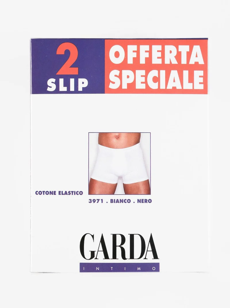 Slip uomo in cotone CONFEZIONE 2 PEZZI - nero