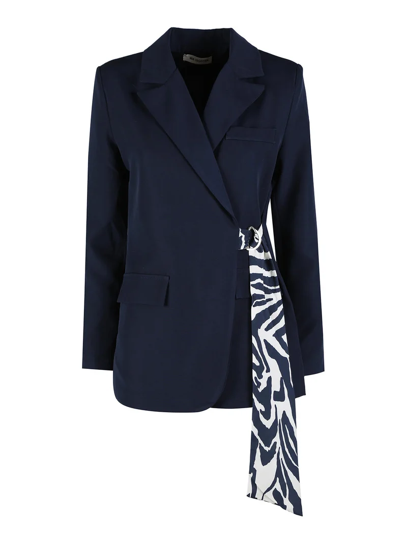 Completo da donna oversize con blazer e pantalone - blu scuro