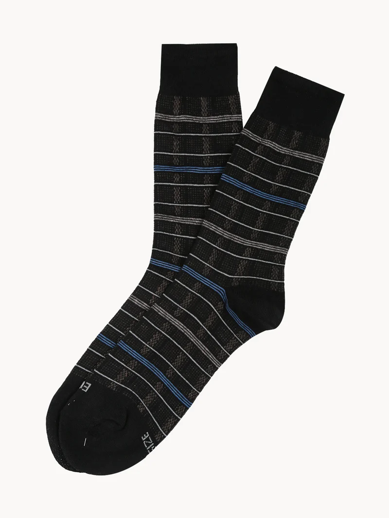 Calze lunghe da uomo in caldo cotone - nero