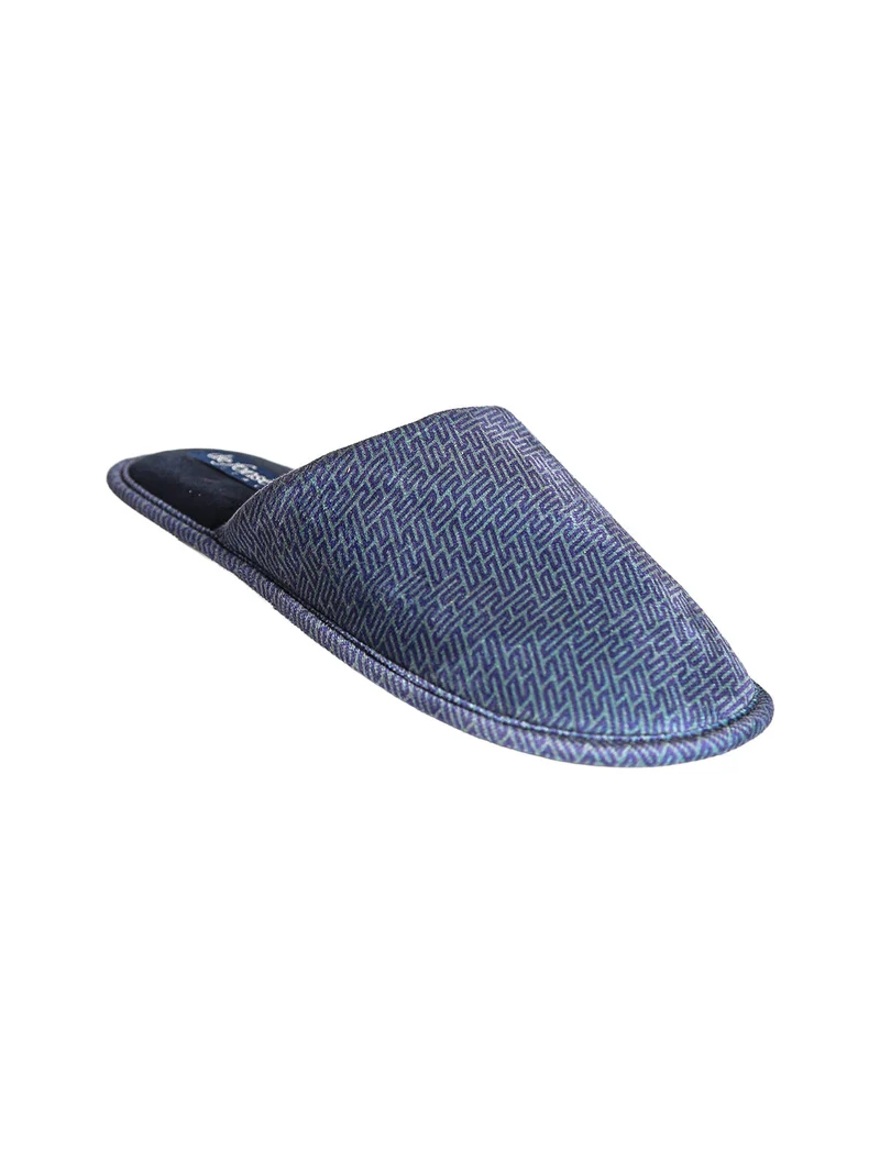 Pantofole uomo invernali con stampe - blu scuro