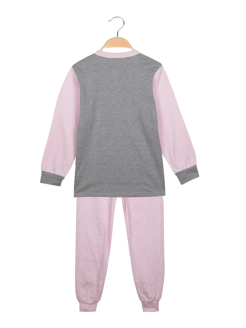 Pigiama lungo bambina con stampa - grigio