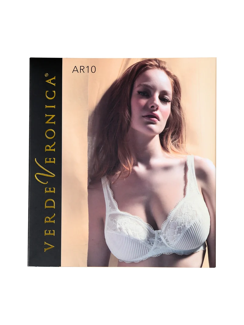 AR10 Reggiseno preformato con pizzo senza ferretto coppa D - nero