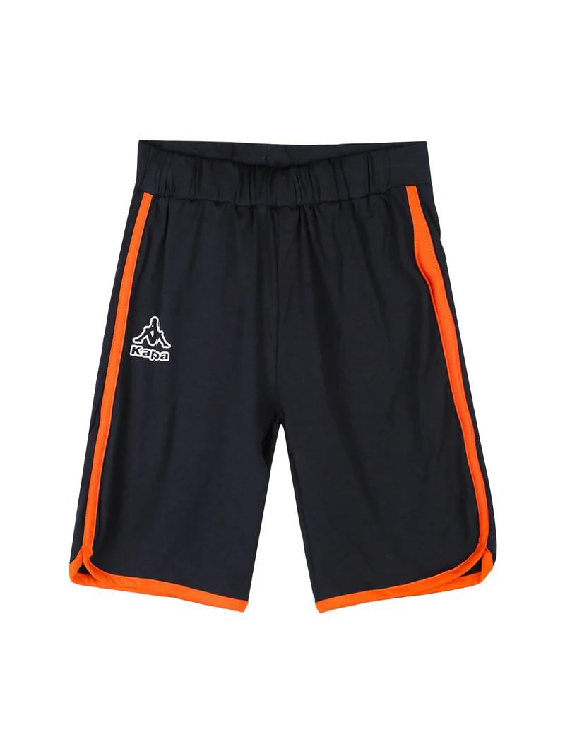 Completo corto sportivo da bambino con t-shirt e bermuda - arancione