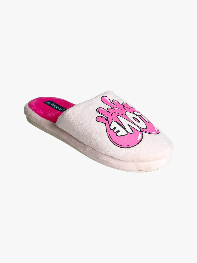 Pantofole invernali da bambina LOVE -rosa