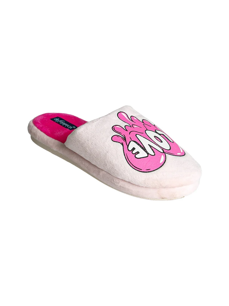 Pantofole invernali da bambina LOVE -rosa