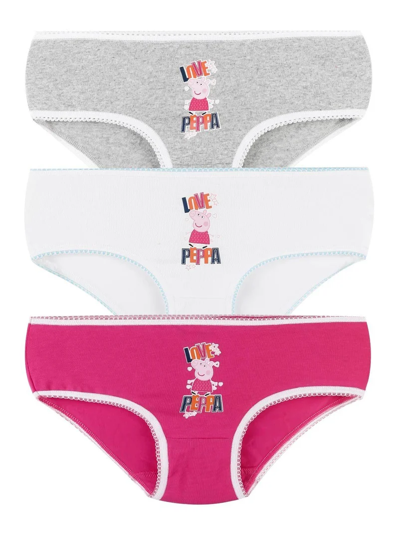 Tris slip bambina con stampa - assortito