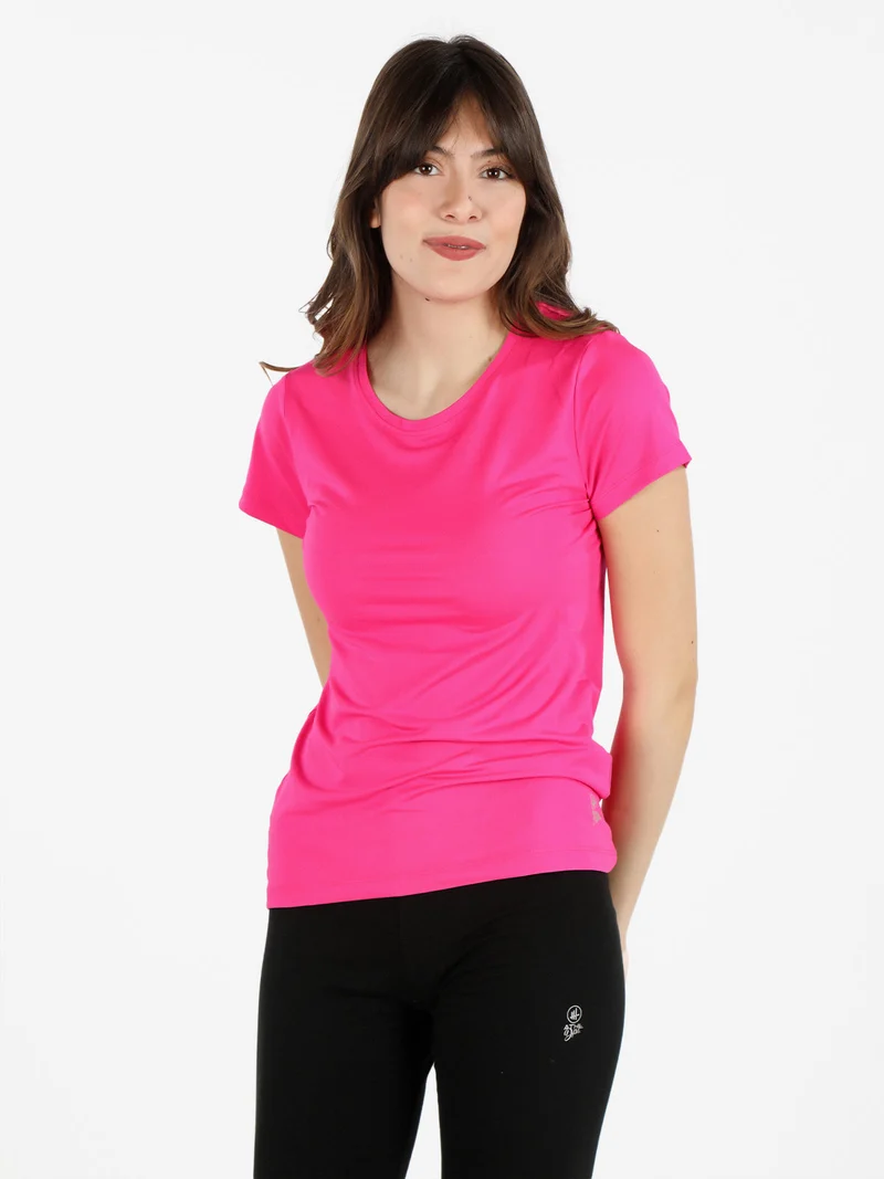 T-shirt sportiva da donna in tessuto tecnico - fucsia