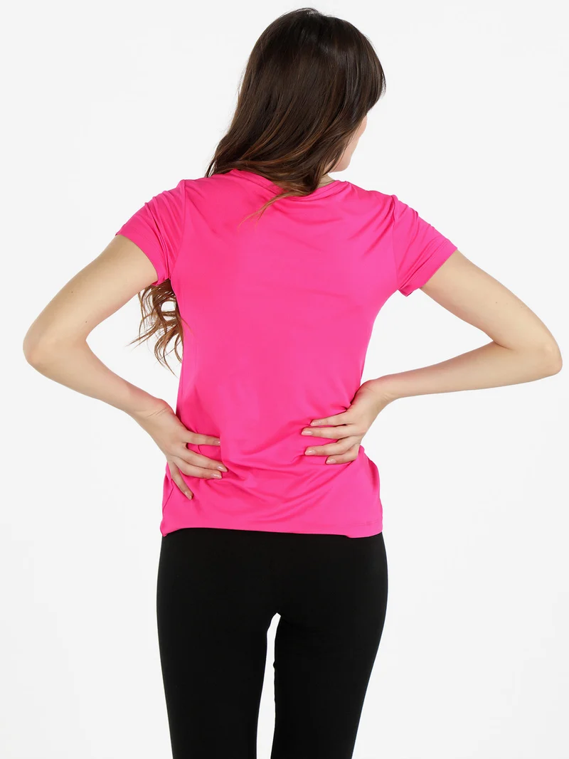 T-shirt sportiva da donna in tessuto tecnico - fucsia