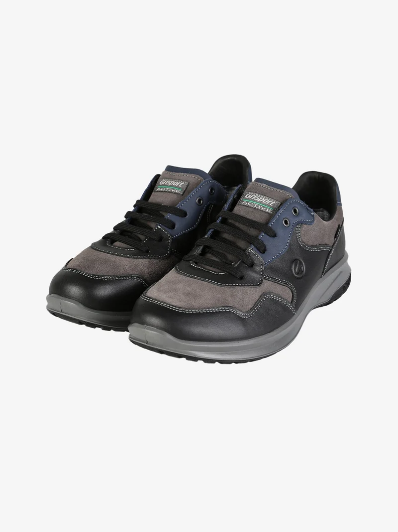 Scarpe in pelle da uomo stringate - nero