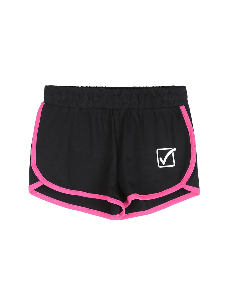Completo corto da bambina canotta e shorts - nero