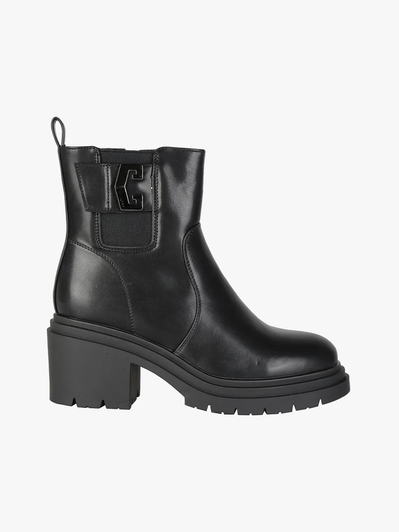 Stivaletti donna con tacco largo - nero