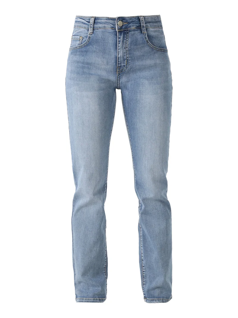 Jeans donna regular fit a vita alta- jeans