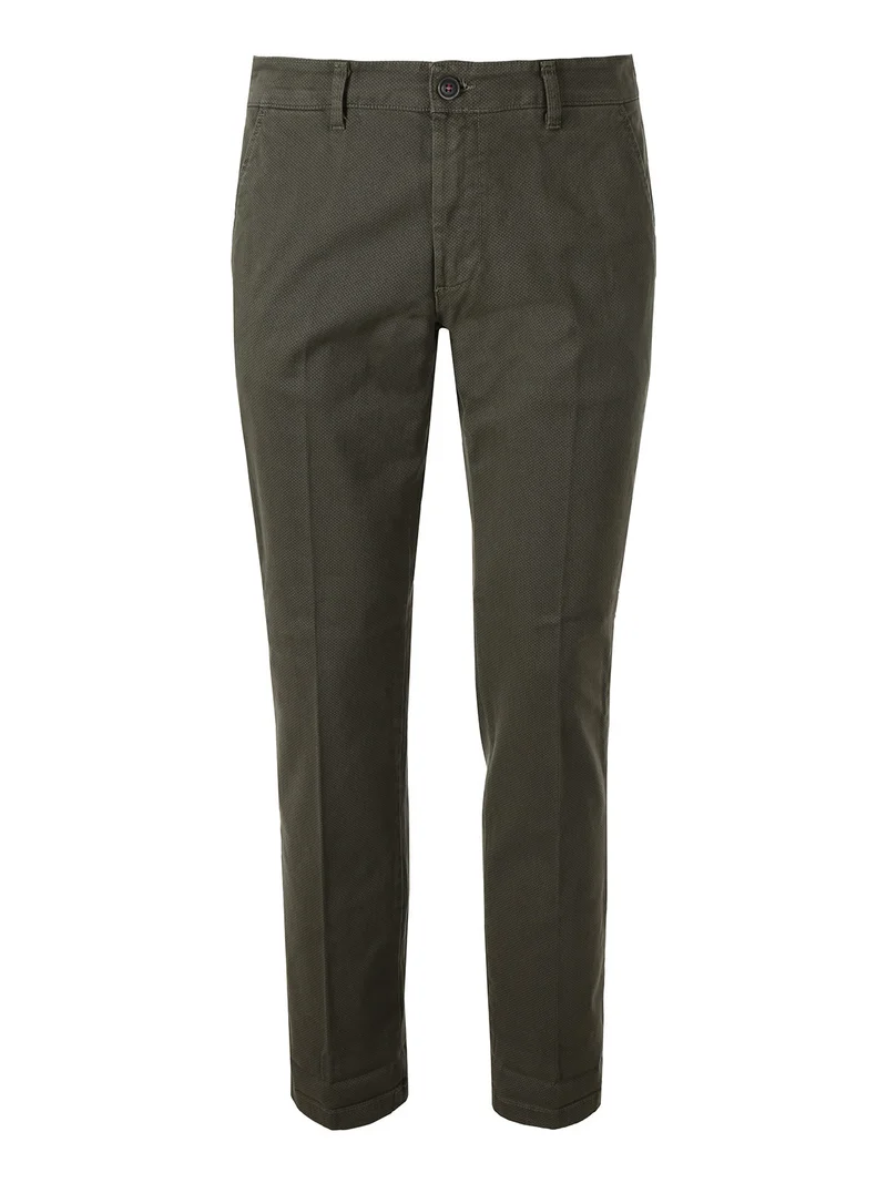 Pantaloni uomo slim fit con stampa micro texture - militare