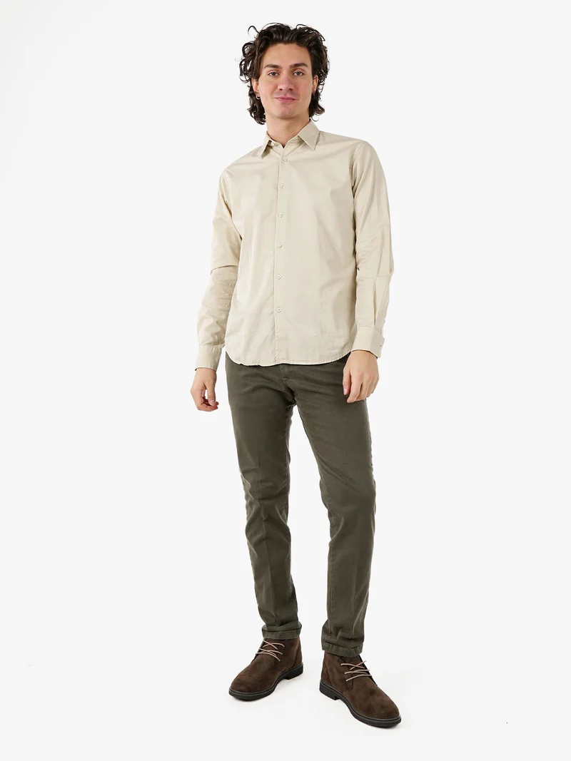 Pantaloni uomo slim fit con stampa micro texture - militare