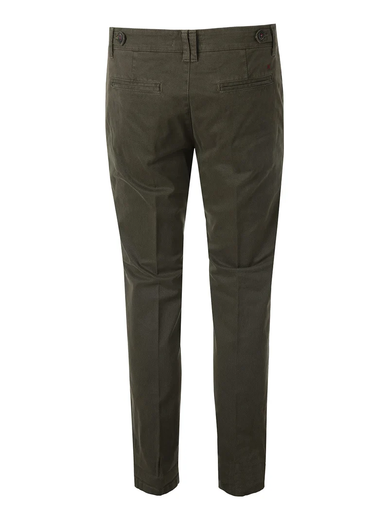 Pantaloni uomo slim fit con stampa micro texture - militare