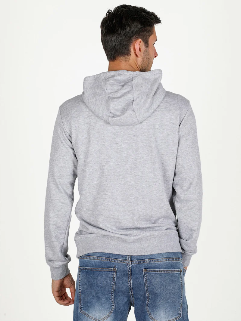 Felpa da uomo con cappuccio - grigio