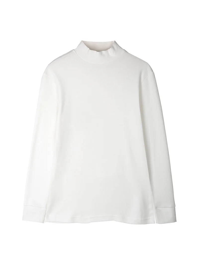 Maglia a lupetto da bambini a maniche lunghe - panna