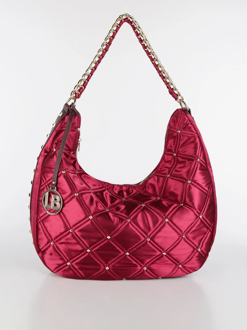 Borsa donna con borchie - rosso
