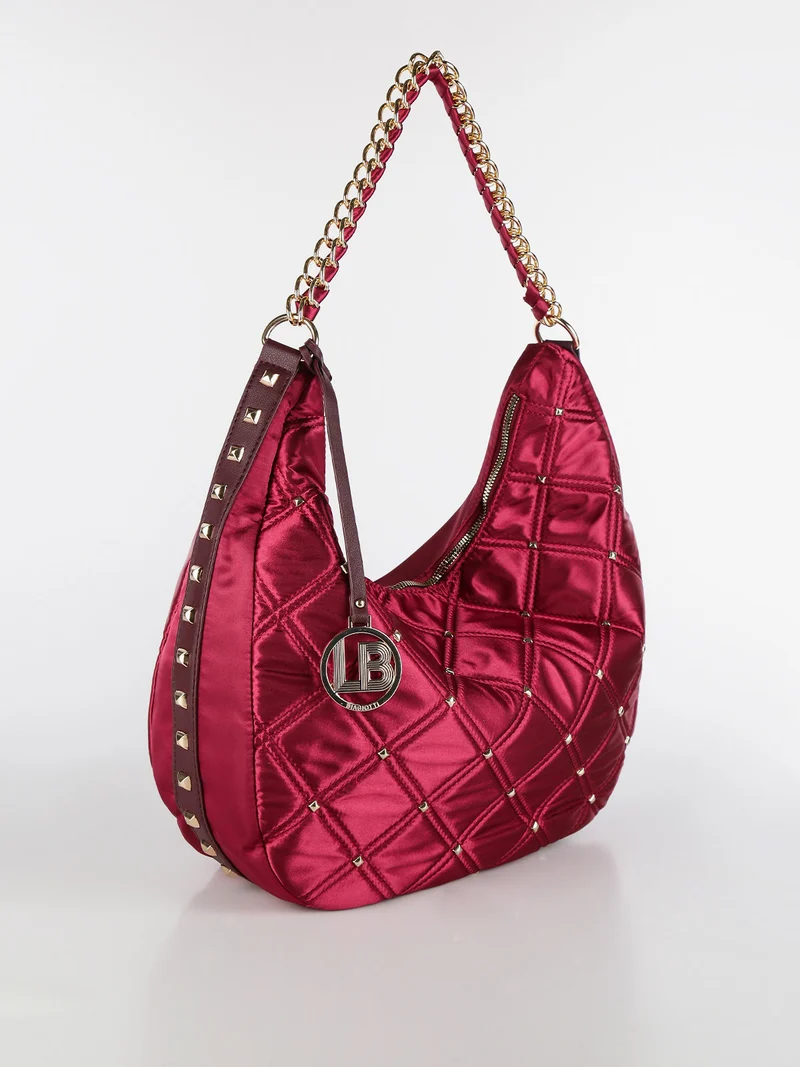 Borsa donna con borchie - rosso