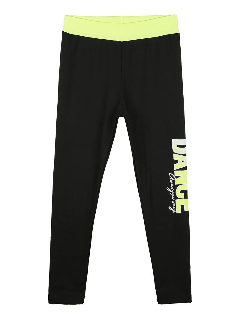 Leggings sportivi da bambina felpati - mela