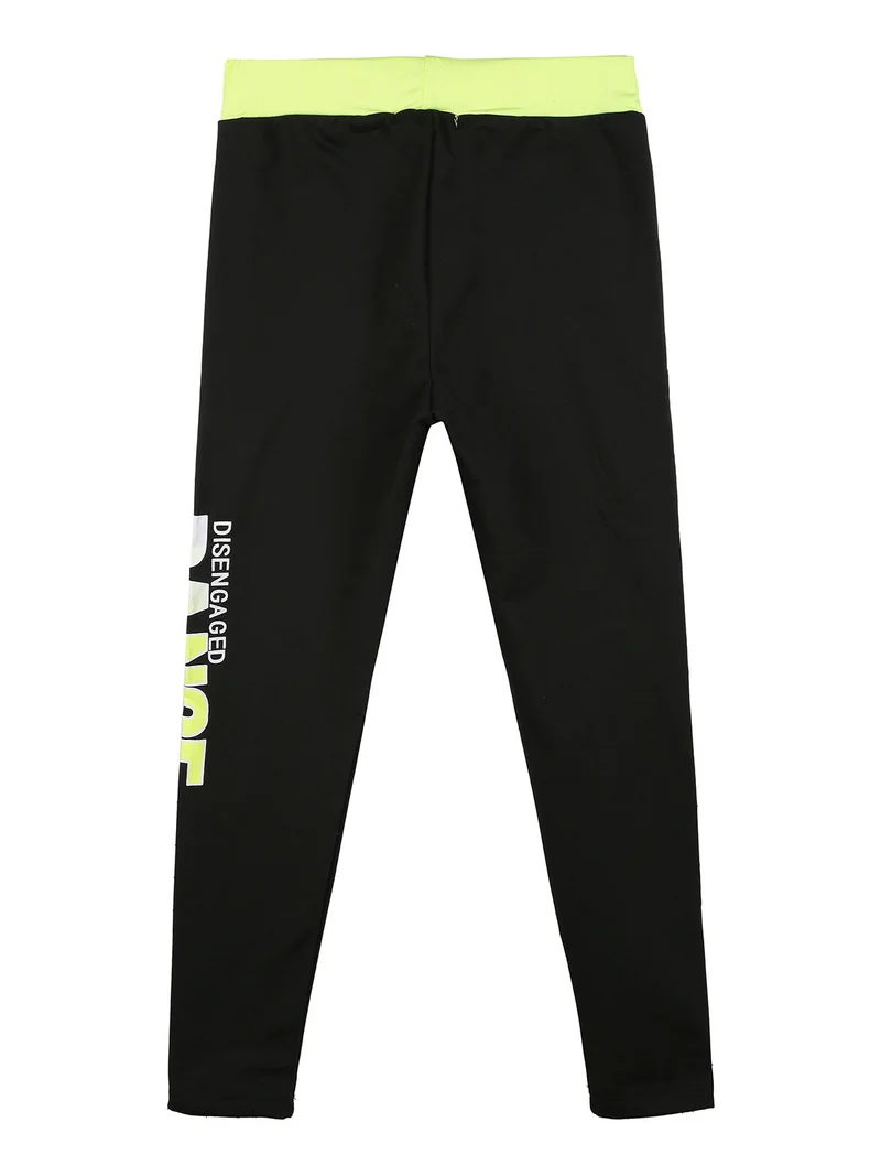 Leggings sportivi da bambina felpati - mela