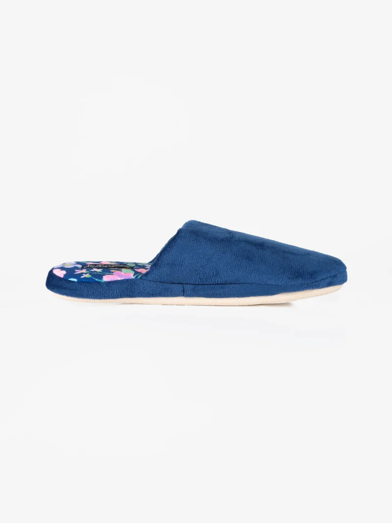 Pantofole donna a fiori - blu scuro