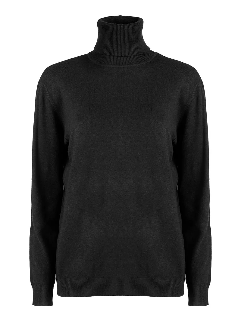 Maglia dolcevita da donna - nero