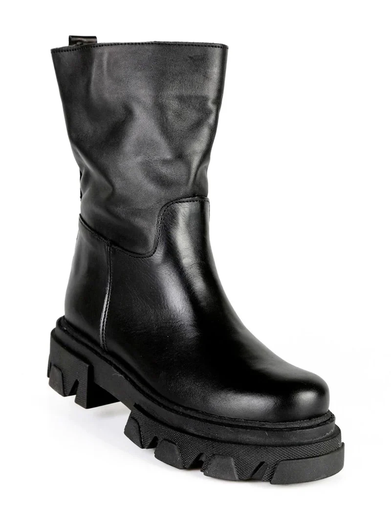 Stivaletti chelsea in pelle da donna - nero