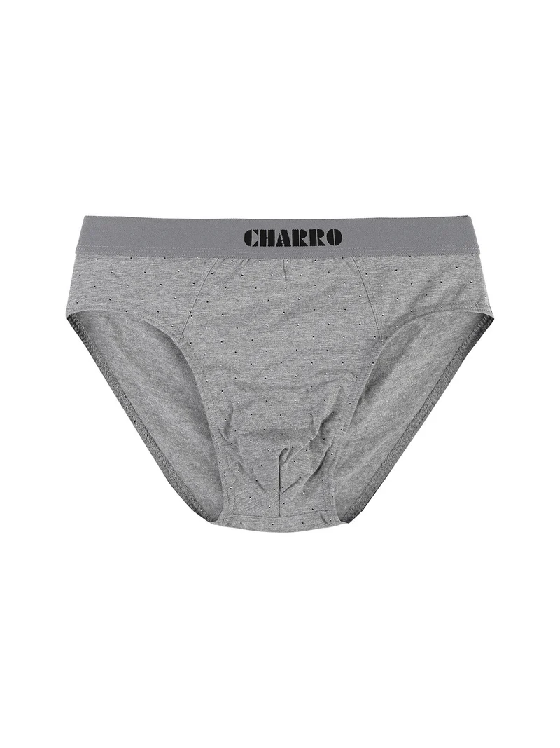 Slip uomo in cotone a pois - grigio