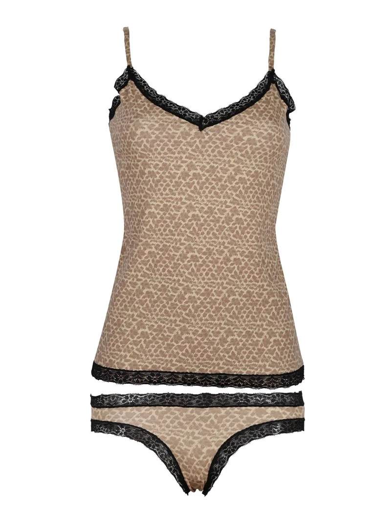 Coordinato intimo donna - cammello