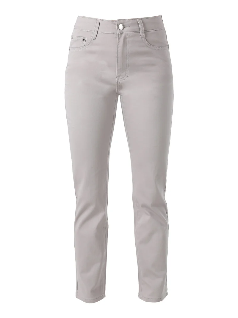 Pantaloni regular da donna - grigio