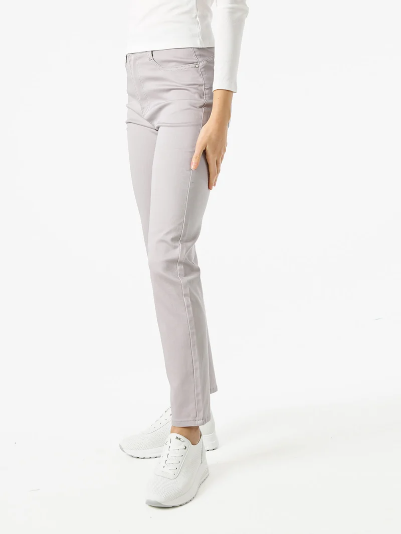 Pantaloni regular da donna - grigio