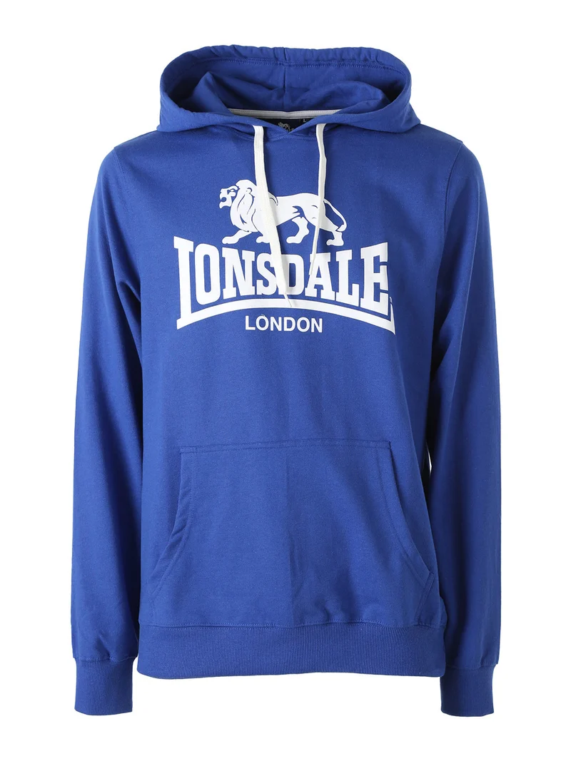 Felpa da uomo con cappuccio e logo - blu