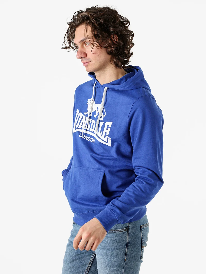 Felpa da uomo con cappuccio e logo - blu