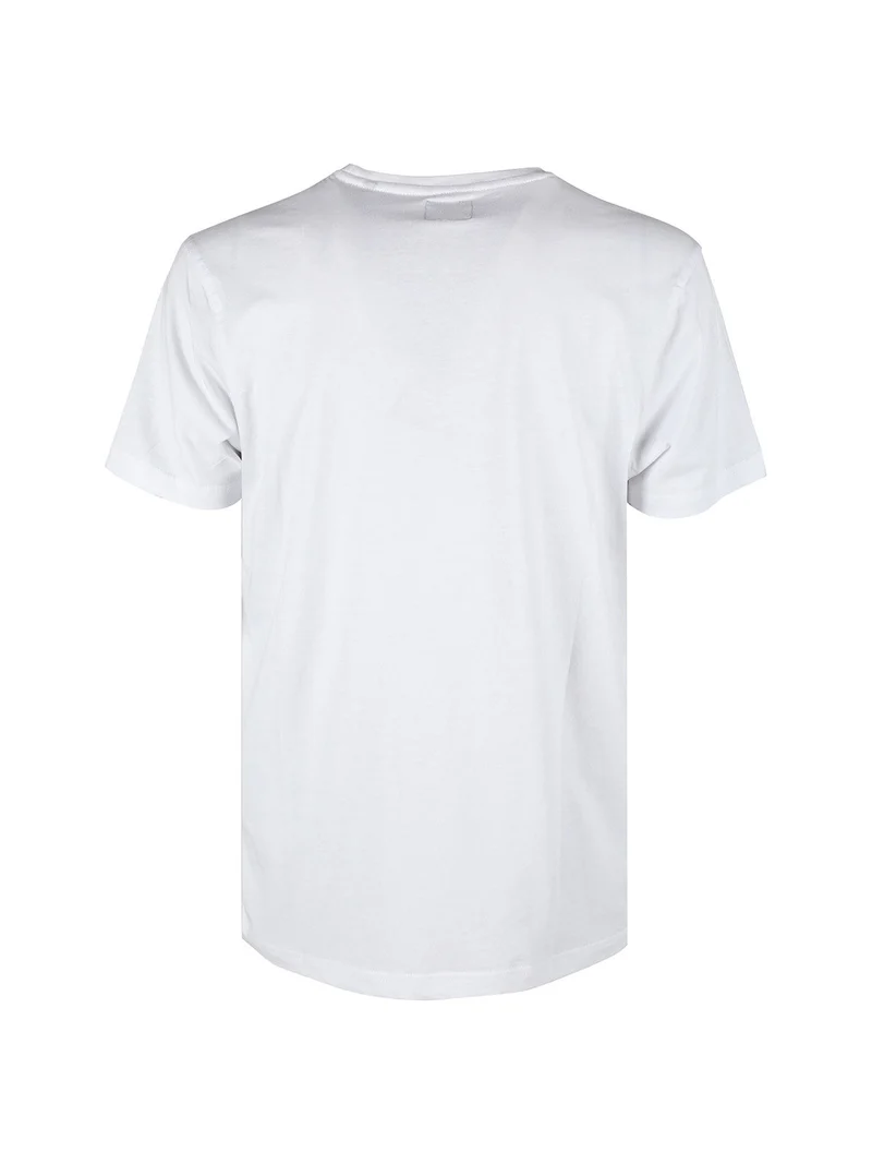 T-shirt girocollo da uomo in cotone - bianco