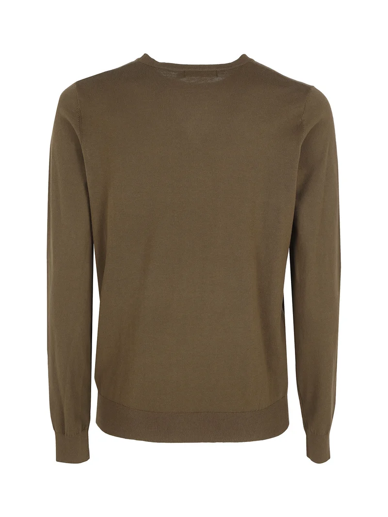 Maglia girocollo da uomo in cotone - militare