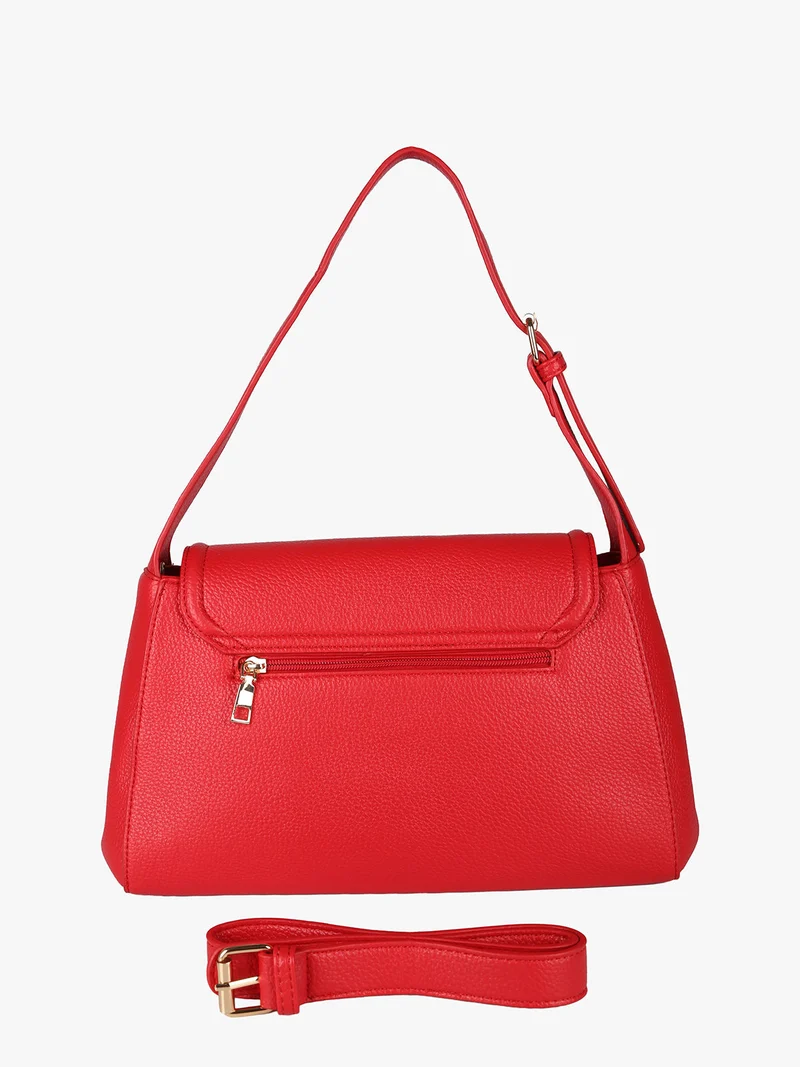 Borsa donna a spalla con chiusura a girello - rosso