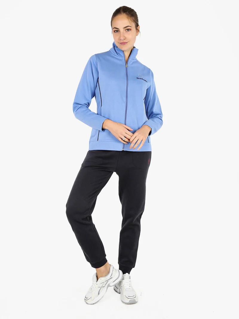 Completo tuta donna 2 pezzi con felpa e pantaloni - azzurro