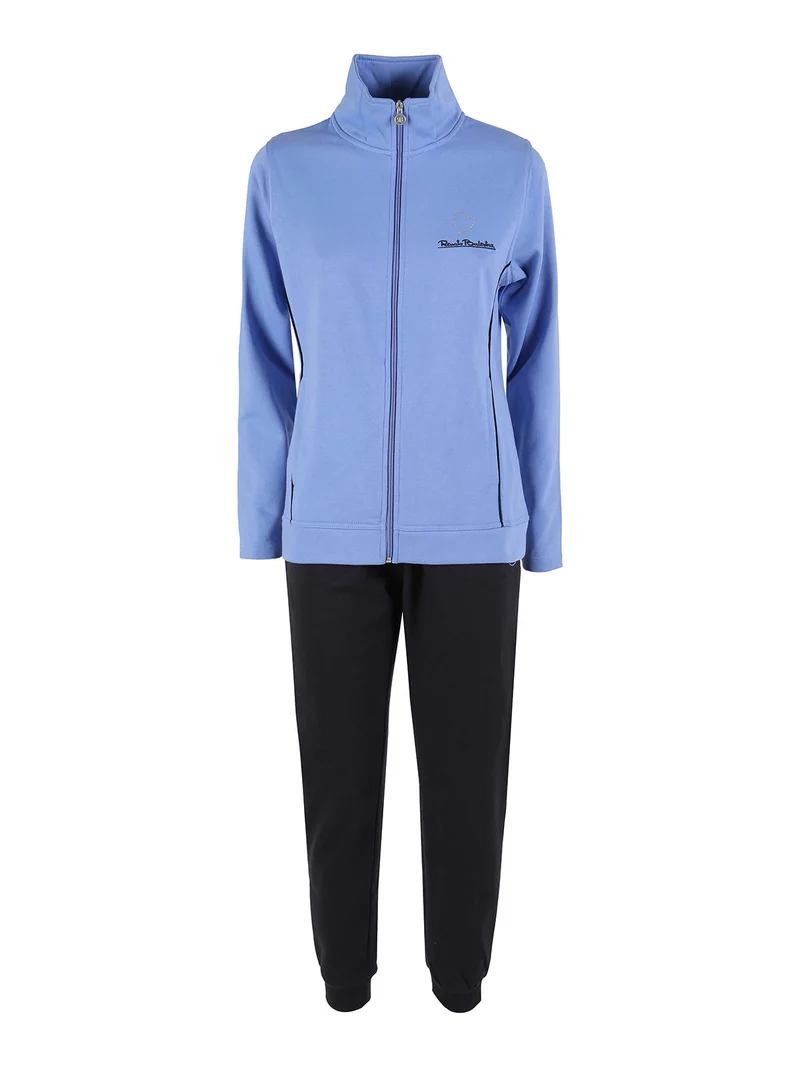 Completo tuta donna 2 pezzi con felpa e pantaloni - azzurro