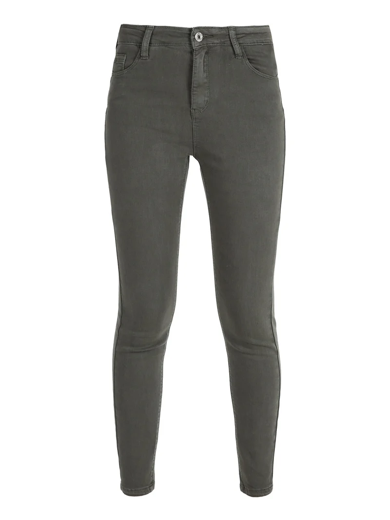Pantaloni donna skinny push up - verde