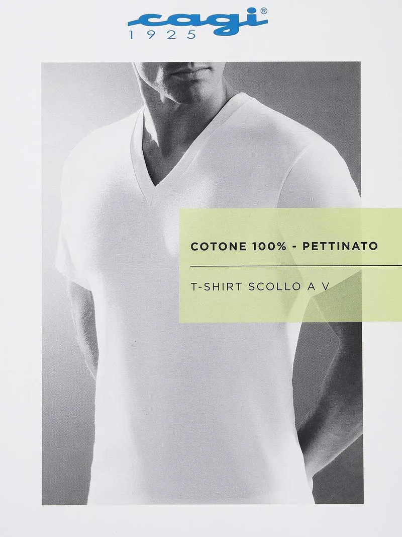 Maglia intima da uomo scollo a V - bianco