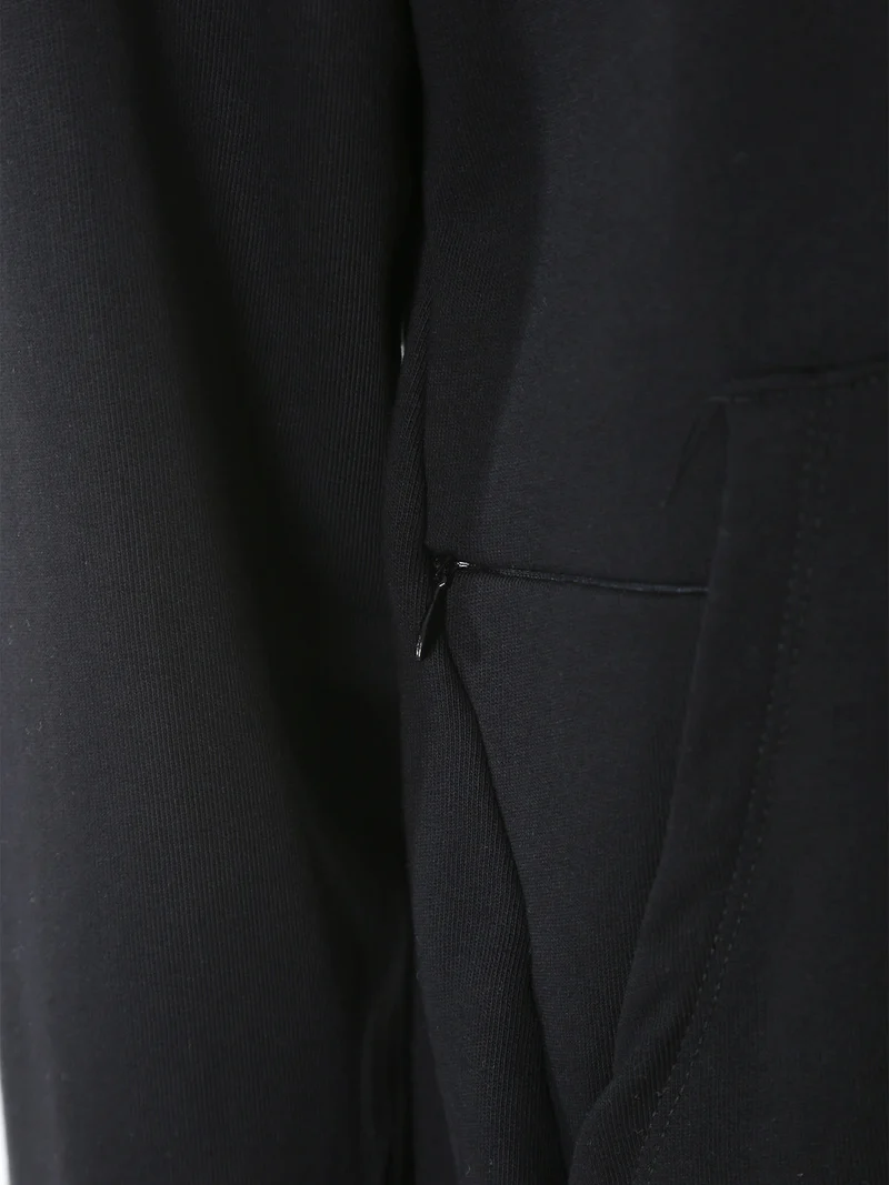 Felpa da uomo in cotone con cappuccio - nero